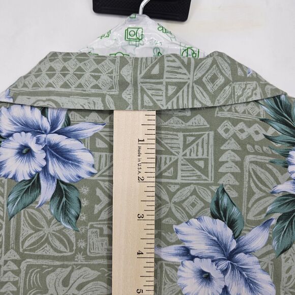 Vintage Hilo Hattie Shirt Mens Large Button Up Floral‎ Aloha Hawaii Short Sleeve - Picture 4 of 9